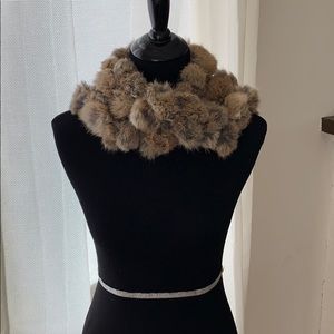 Rabbit fur scarf